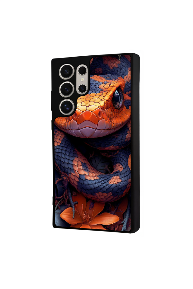 Samsung Galaxy S23 Ultra Uyumlu Yılan Tasarımlı Glossy Premium Kılıf