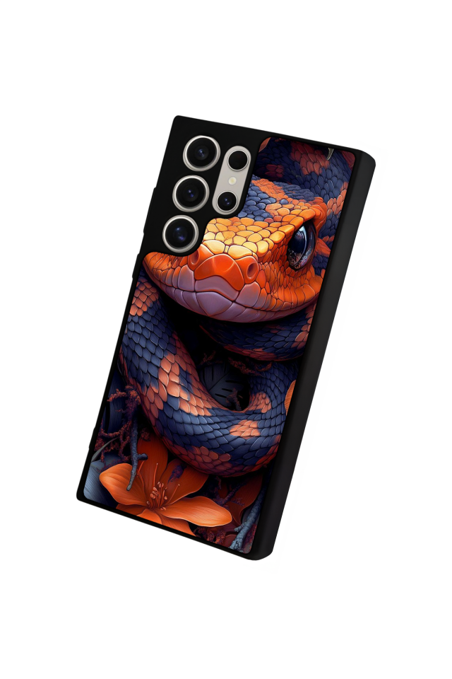Samsung Galaxy S23 Ultra Uyumlu Yılan Tasarımlı Glossy Premium Kılıf