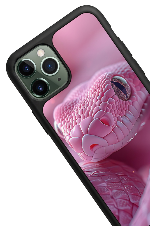 iPhone 11 Pro Uyumlu Yılan Tasarımlı Glossy Premium Kılıf