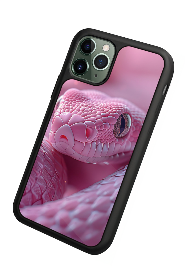 iPhone 11 Pro Uyumlu Yılan Tasarımlı Glossy Premium Kılıf