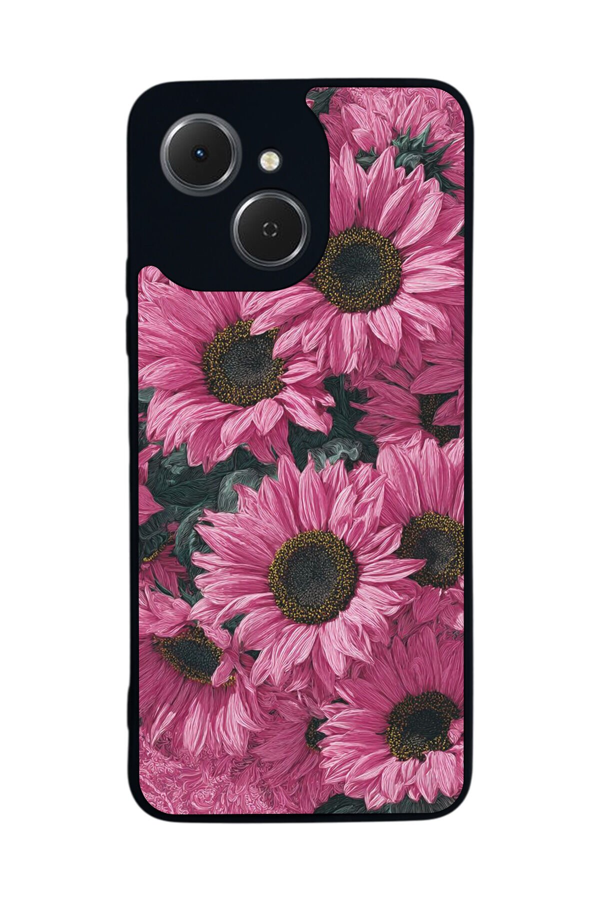 Tecno Spark 40C Uyumlu Cicek Tasarımlı Glossy Premium Kılıf