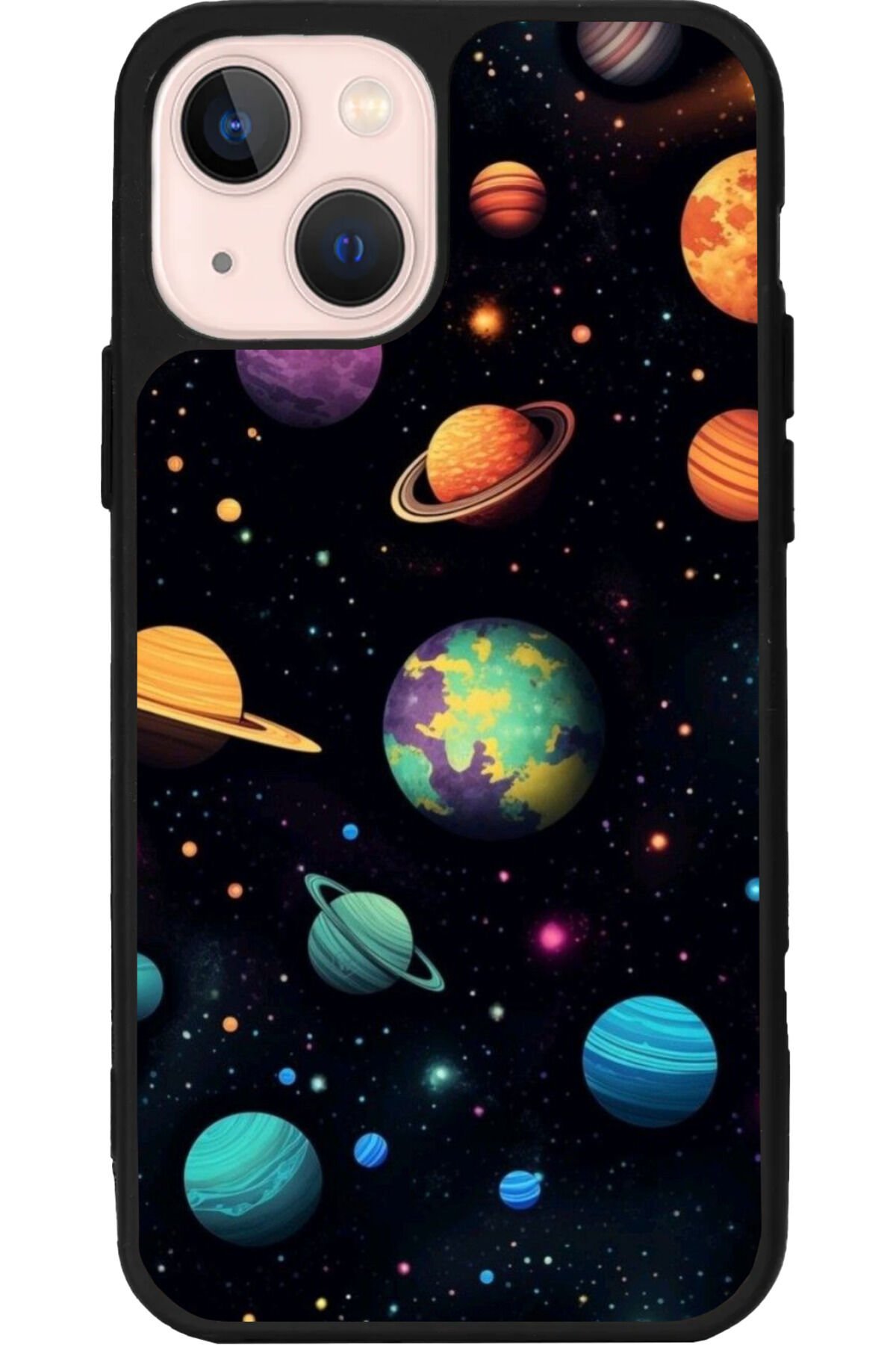 iPhone 13 Mat Siyah Uyumlu Kılıf – Yumuşak Silikon, Koruyucu, Şok Emici Kapak