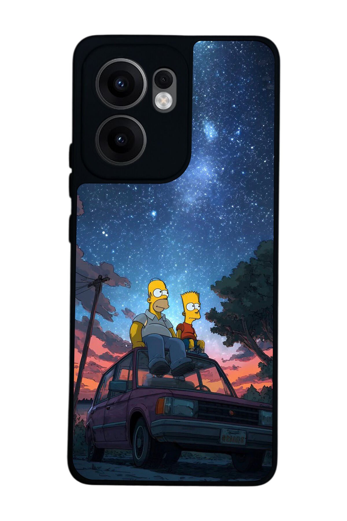 Oppo Reno 13F Uyumlu The Simpsons Tasarımlı Glossy Premium Kılıf