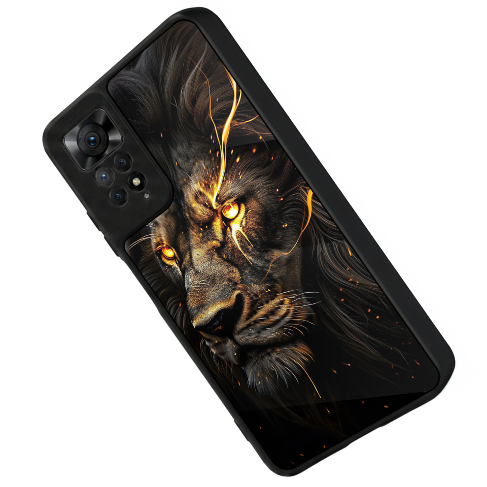 Xiaomi Redmi Note 11 Pro Uyumlu Aslan Tasarımlı Glossy Premium Kılıf