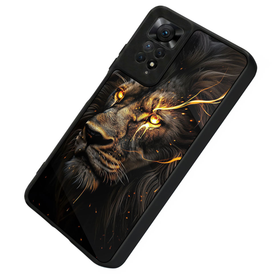 Xiaomi Redmi Note 11 Pro Uyumlu Aslan Tasarımlı Glossy Premium Kılıf