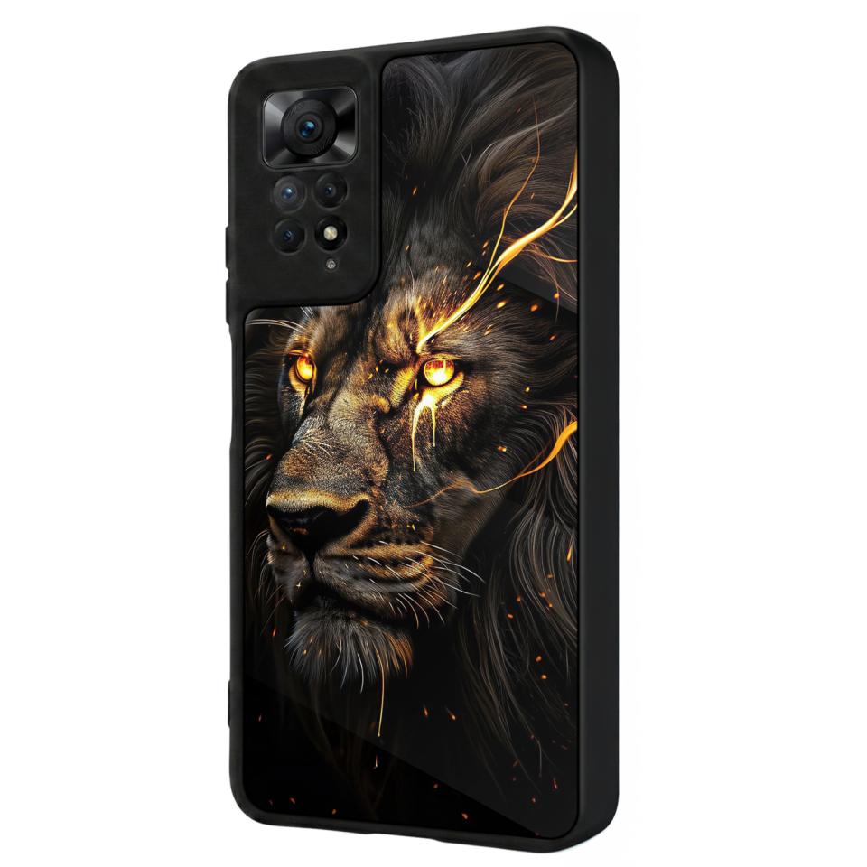 Xiaomi Redmi Note 11 Pro Uyumlu Aslan Tasarımlı Glossy Premium Kılıf