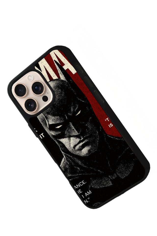 iPhone 16 Pro Max Uyumlu Batman Tasarımlı Glossy Premium Kılıf