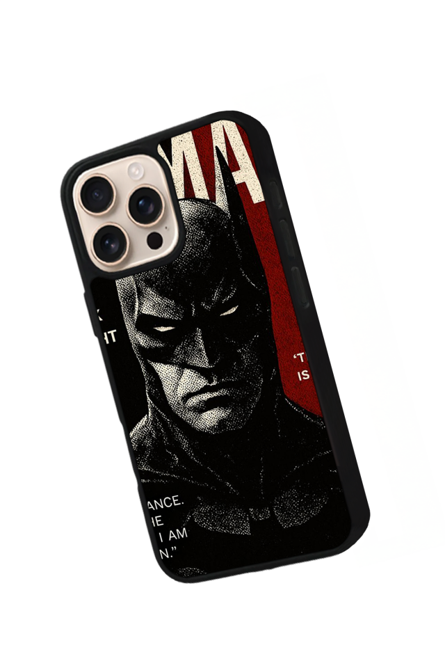 iPhone 16 Pro Max Uyumlu Batman Tasarımlı Glossy Premium Kılıf