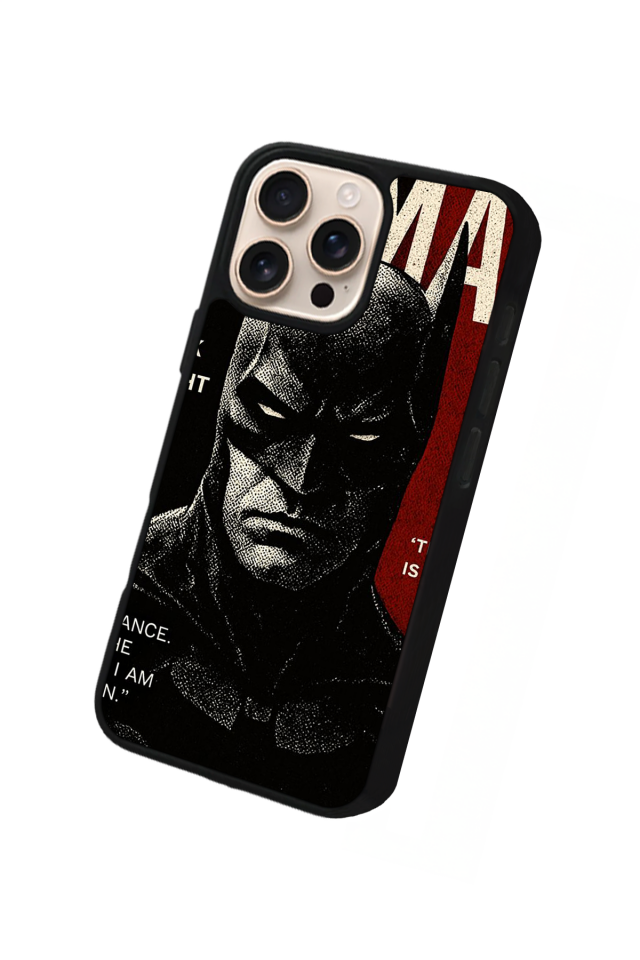 iPhone 16 Pro Max Uyumlu Batman Tasarımlı Glossy Premium Kılıf