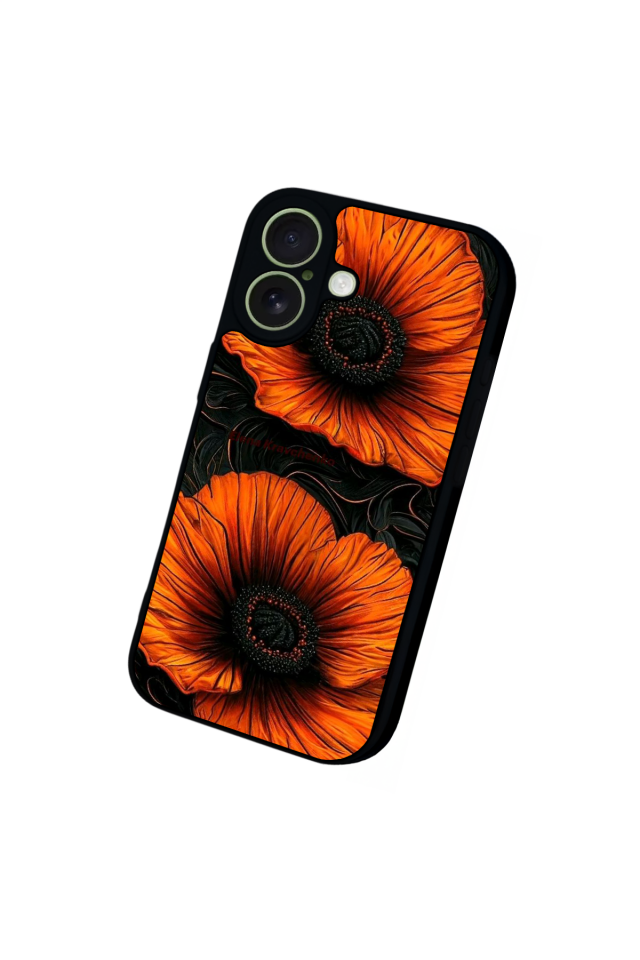 iPhone 17 Uyumlu Botanik Tasarımlı Glossy Premium Kılıf