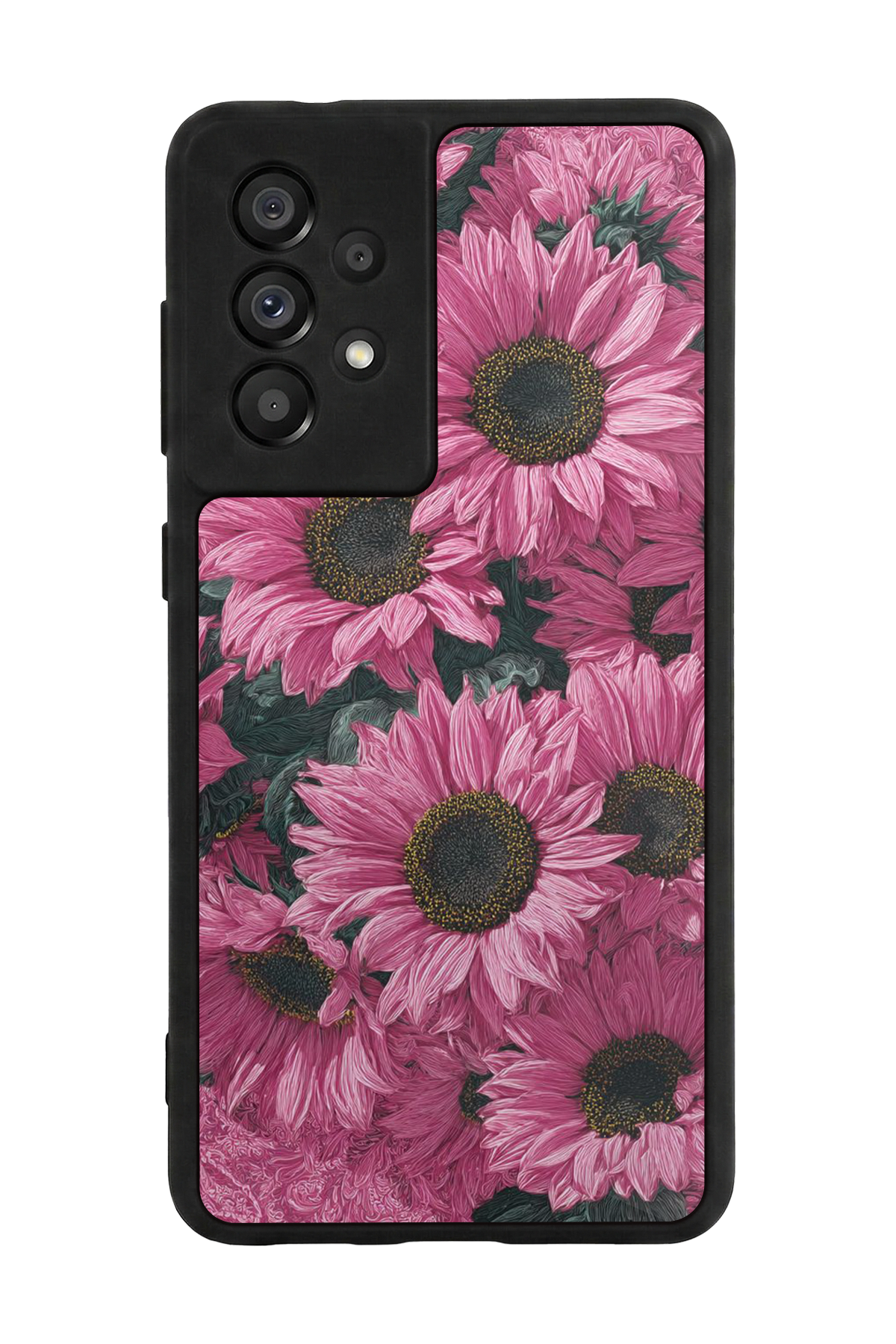 Samsung Galaxy A73 Uyumlu Cicek Tasarımlı Glossy Premium Kılıf