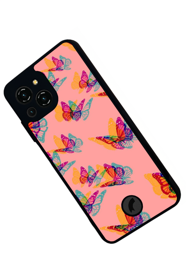 Reeder S23 Pro Max Uyumlu Kelebek Tasarımlı Glossy Premium Kılıf