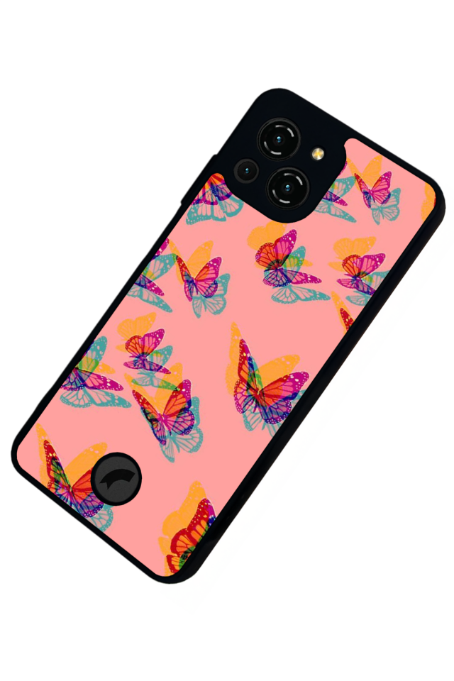 Reeder S23 Pro Max Uyumlu Kelebek Tasarımlı Glossy Premium Kılıf