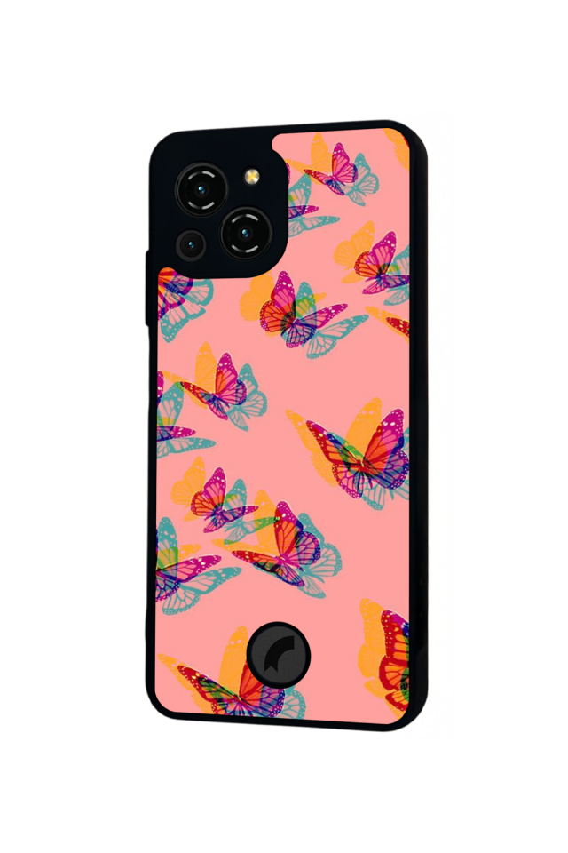 Reeder S23 Pro Max Uyumlu Kelebek Tasarımlı Glossy Premium Kılıf