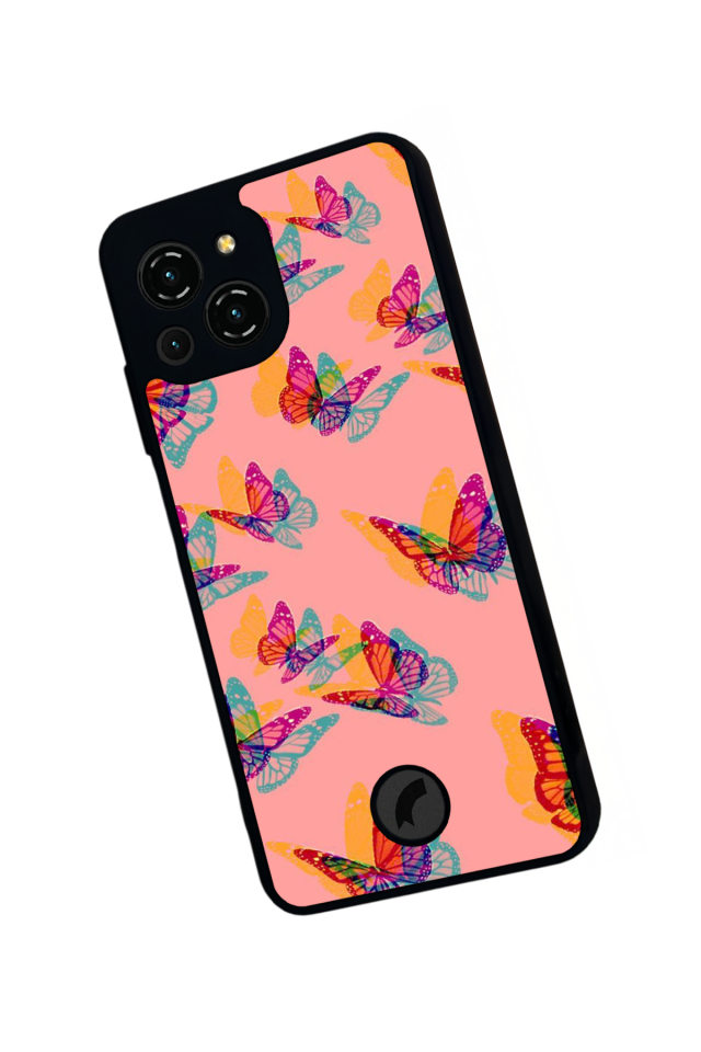 Reeder S23 Pro Max Uyumlu Kelebek Tasarımlı Glossy Premium Kılıf