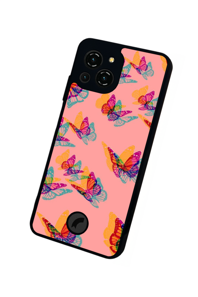 Reeder S23 Pro Max Uyumlu Kelebek Tasarımlı Glossy Premium Kılıf