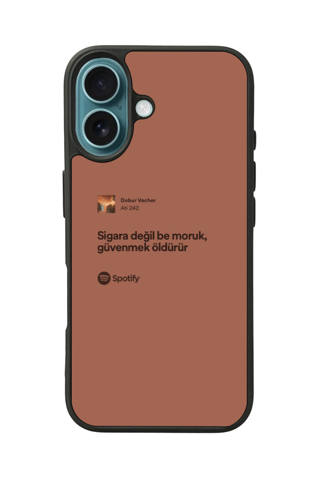 iPhone 16 Plus Uyumlu Sarki Sozleri Tasarımlı Glossy Premium Kılıf