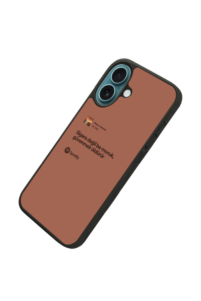 iPhone 16 Plus Uyumlu Sarki Sozleri Tasarımlı Glossy Premium Kılıf