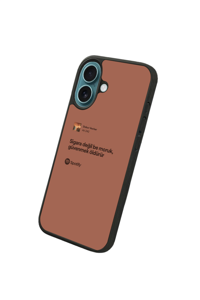 iPhone 16 Plus Uyumlu Sarki Sozleri Tasarımlı Glossy Premium Kılıf