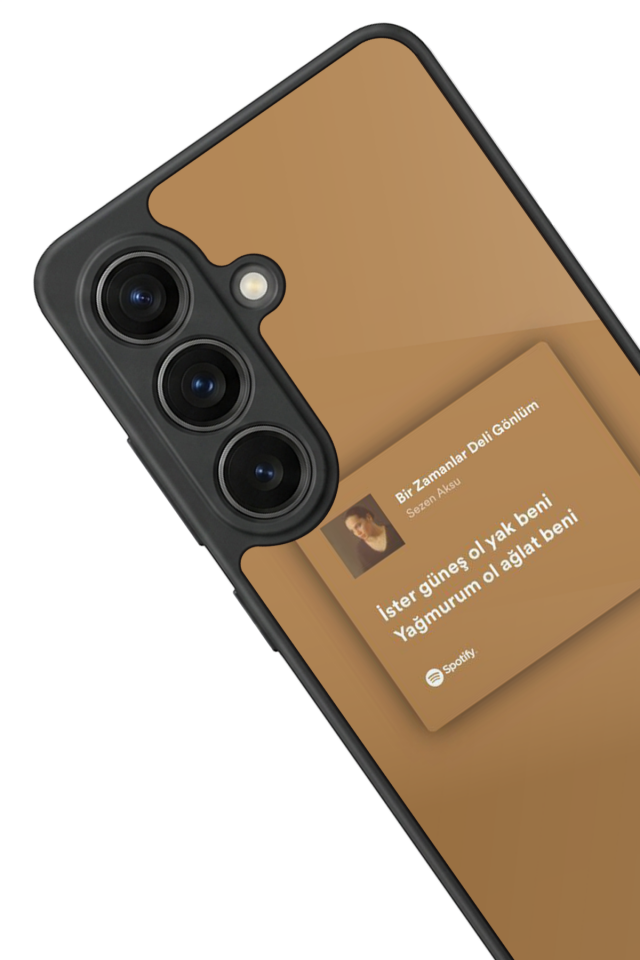 Samsung Galaxy S26 Uyumlu Sarki Sozleri Tasarımlı Glossy Premium Kılıf