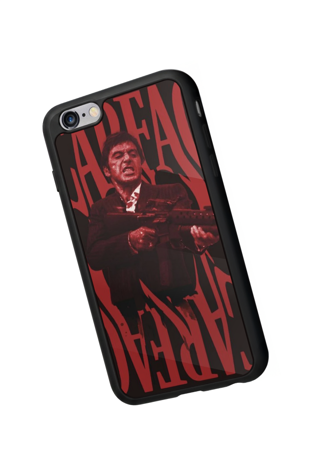 iPhone 6 Plus Uyumlu Scarface Tasarımlı Glossy Premium Kılıf