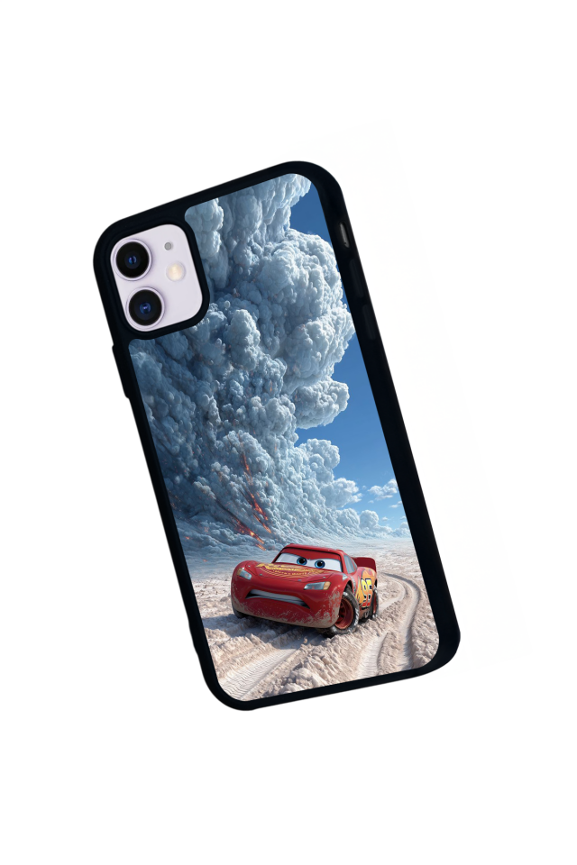 iPhone 11 Uyumlu Şimsek McQueen Tasarımlı Glossy Premium Kılıf