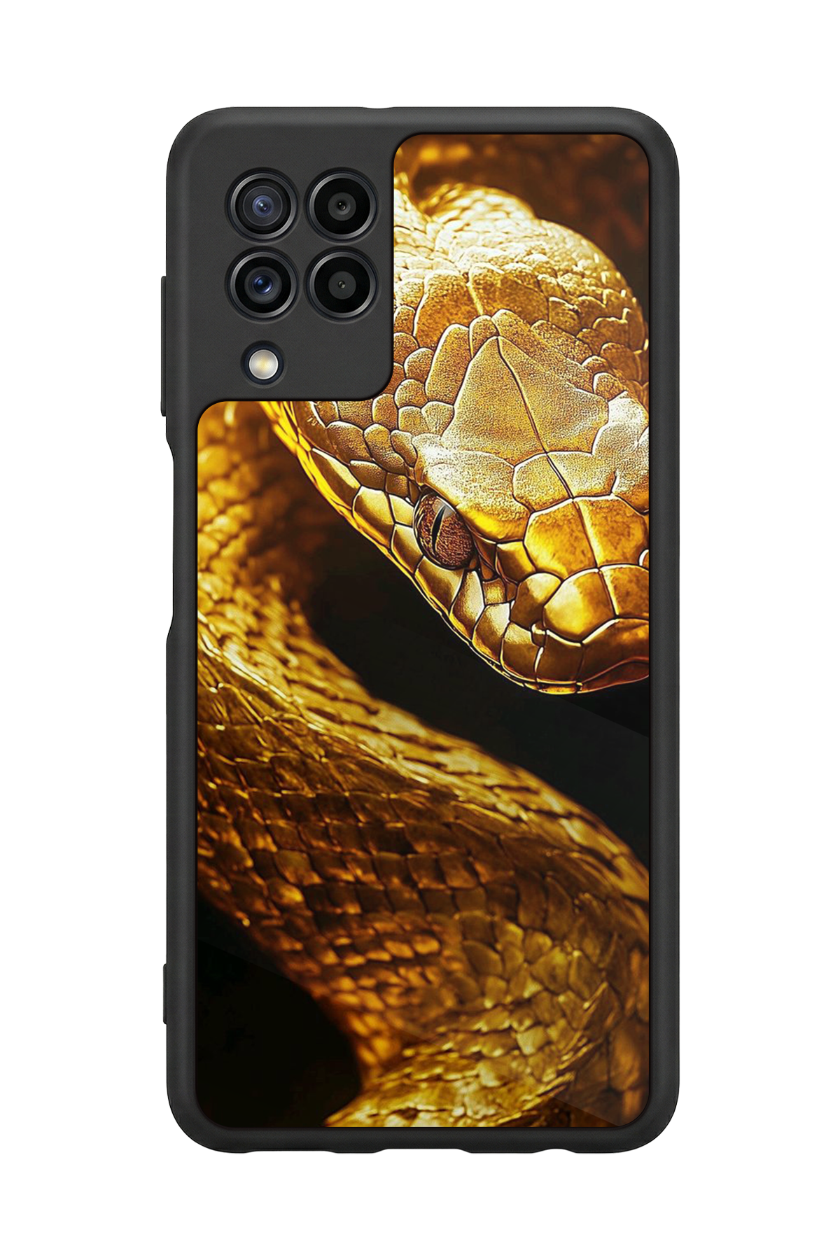 Samsung Galaxy M22 Uyumlu Yılan Tasarımlı Glossy Premium Kılıf