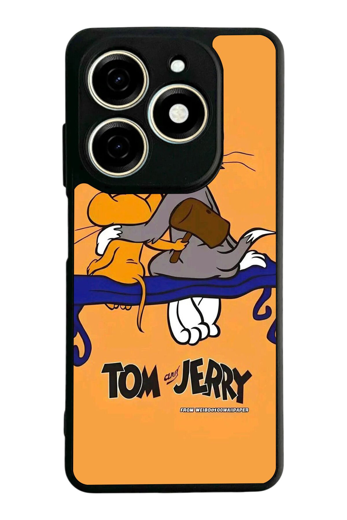 Tecno Spark 20/20C Uyumlu Tom And Jerry Tasarımlı Glossy Premium Kılıf