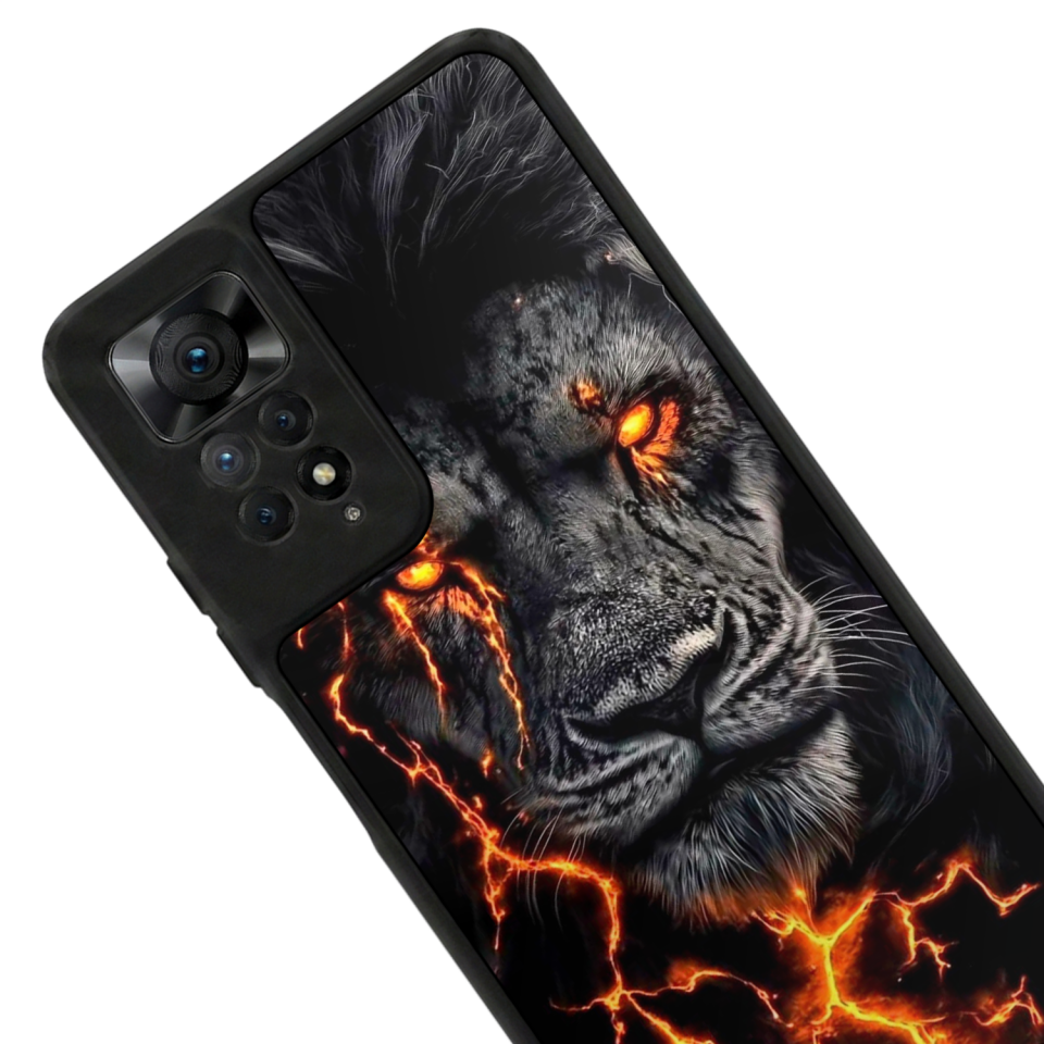 Xiaomi Redmi Note 11 Pro Uyumlu Aslan Tasarımlı Glossy Premium Kılıf