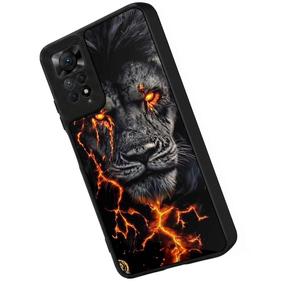 Xiaomi Redmi Note 11 Pro Uyumlu Aslan Tasarımlı Glossy Premium Kılıf