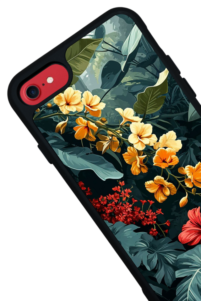 iPhone 7 Uyumlu Botanik Tasarımlı Glossy Premium Kılıf