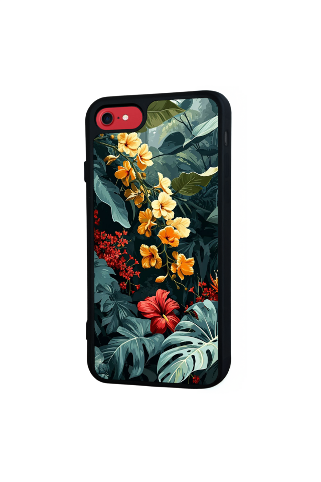 iPhone 7 Uyumlu Botanik Tasarımlı Glossy Premium Kılıf