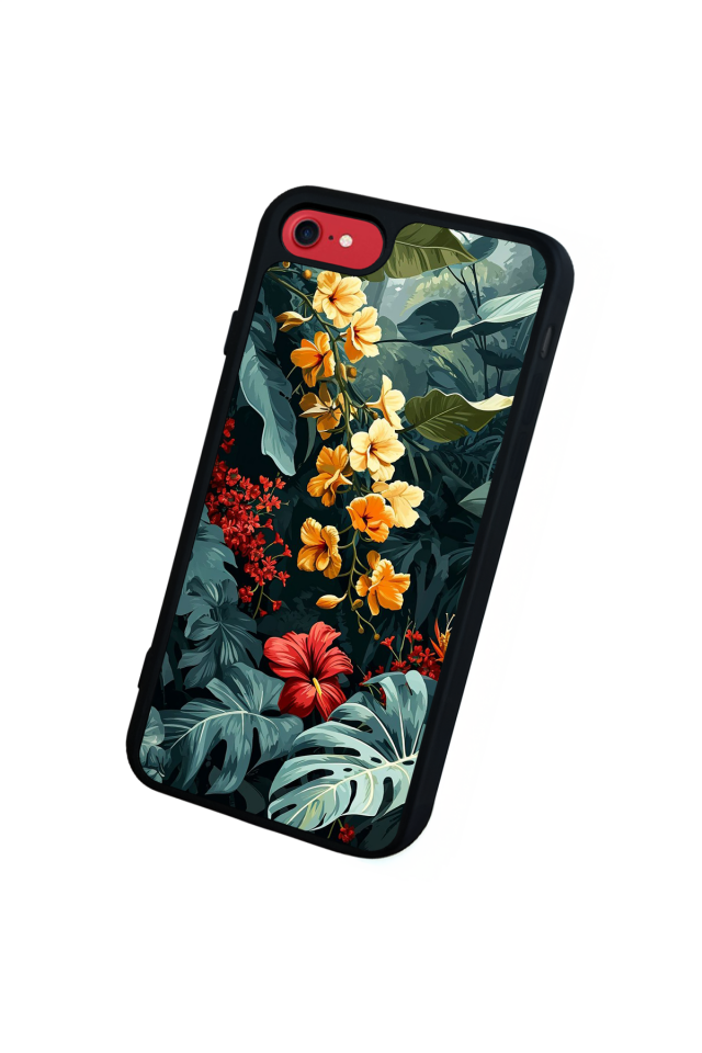 iPhone 7 Uyumlu Botanik Tasarımlı Glossy Premium Kılıf