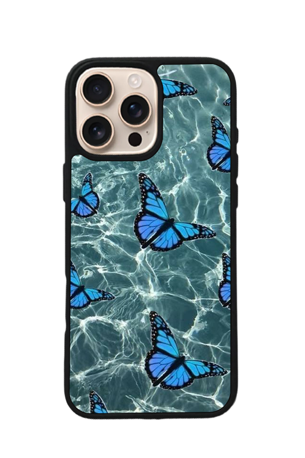 iPhone 15 Pro Max Uyumlu Kelebek Tasarımlı Glossy Premium Kılıf