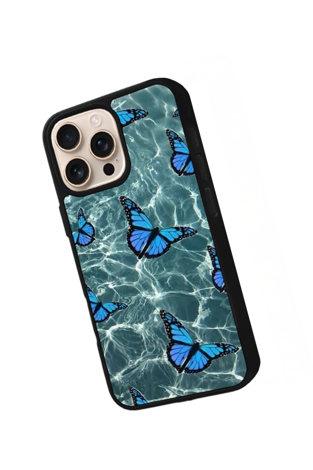 iPhone 15 Pro Max Uyumlu Kelebek Tasarımlı Glossy Premium Kılıf