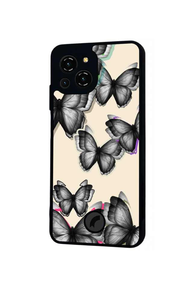 Reeder S23 Pro Max Uyumlu Kelebek Tasarımlı Glossy Premium Kılıf