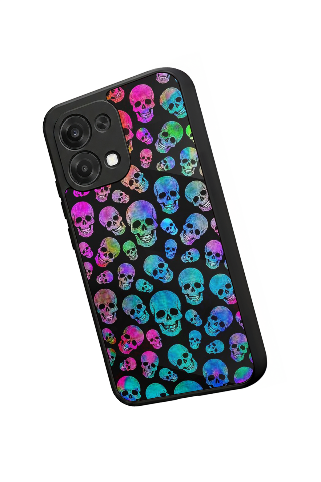 Oppo A6 Pro Uyumlu KuruKafa Tasarımlı Glossy Premium Kılıf