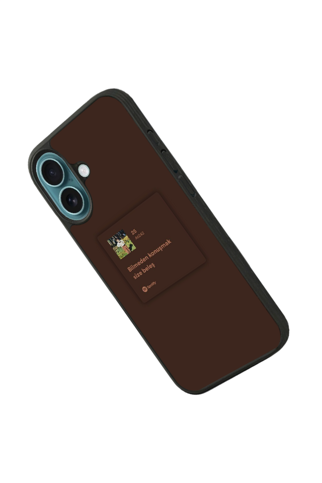 iPhone 16 Plus Uyumlu Sarki Sozleri Tasarımlı Glossy Premium Kılıf