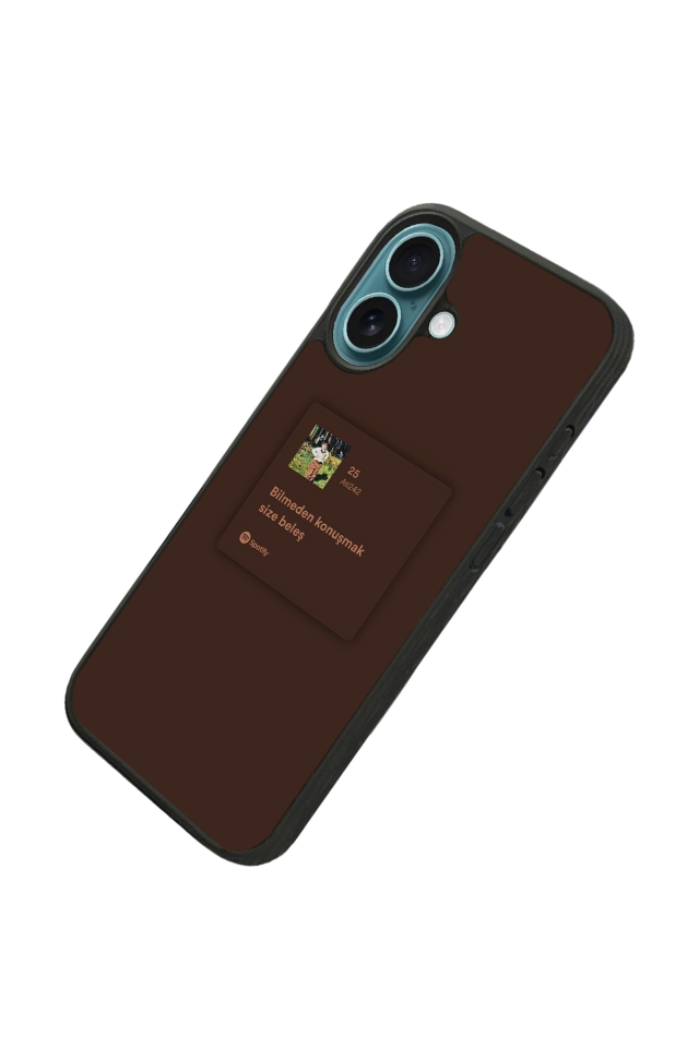 iPhone 16 Plus Uyumlu Sarki Sozleri Tasarımlı Glossy Premium Kılıf