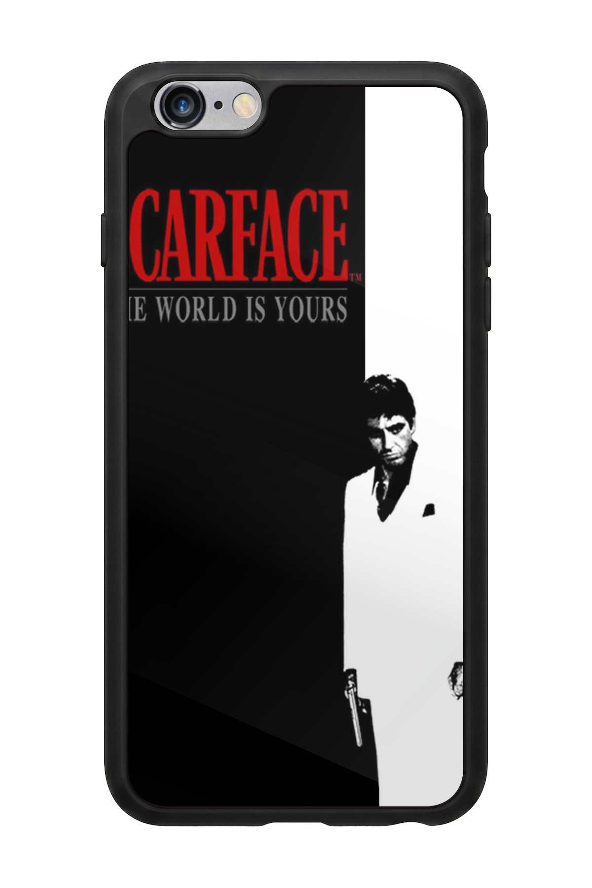iPhone 6 Plus Uyumlu Scarface Tasarımlı Glossy Premium Kılıf