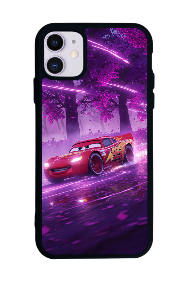 iPhone 11 Uyumlu Şimsek McQueen Tasarımlı Glossy Premium Kılıf