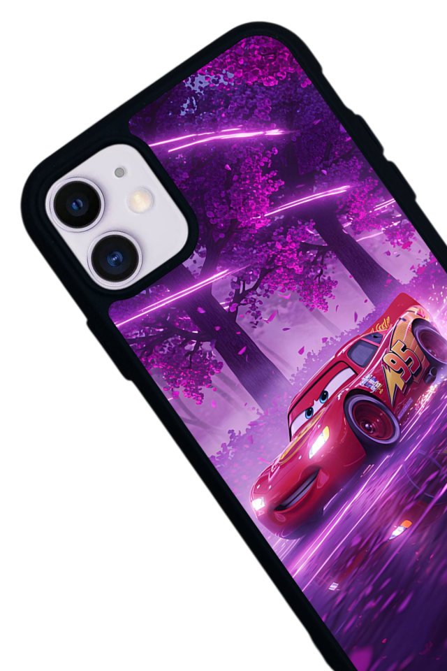 iPhone 11 Uyumlu Şimsek McQueen Tasarımlı Glossy Premium Kılıf