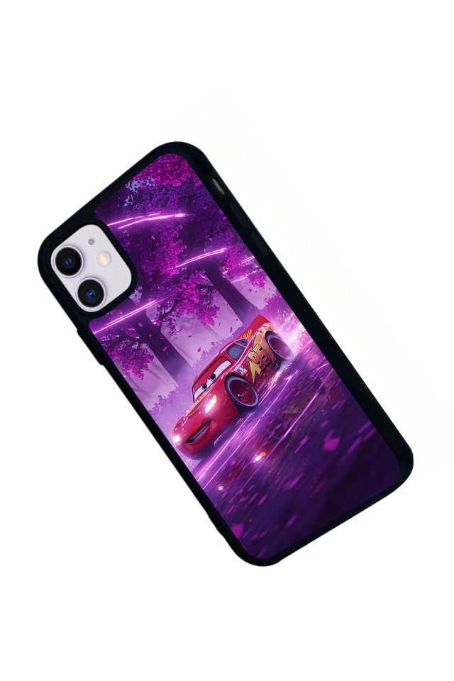 iPhone 11 Uyumlu Şimsek McQueen Tasarımlı Glossy Premium Kılıf