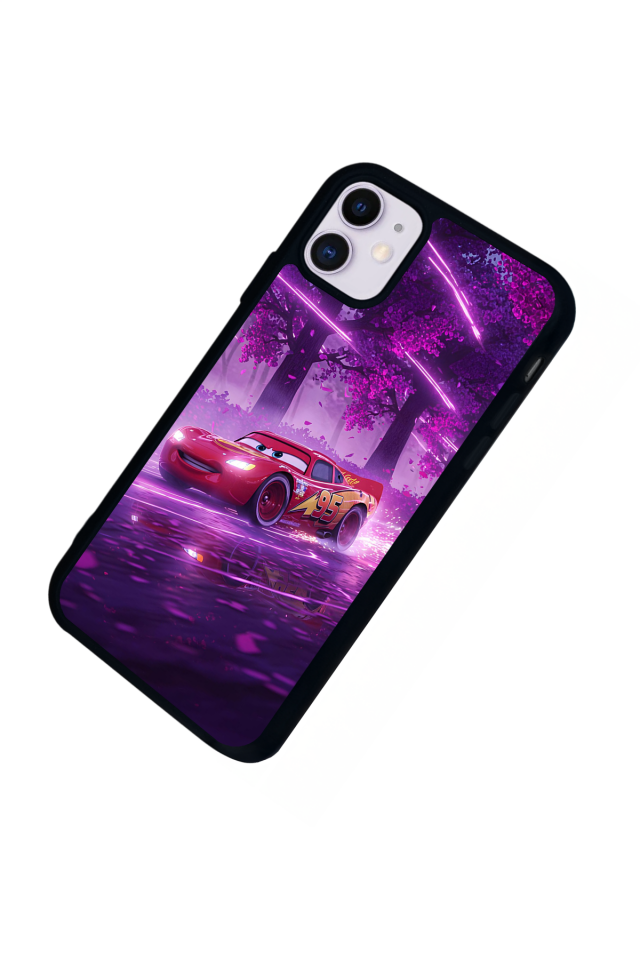iPhone 11 Uyumlu Şimsek McQueen Tasarımlı Glossy Premium Kılıf
