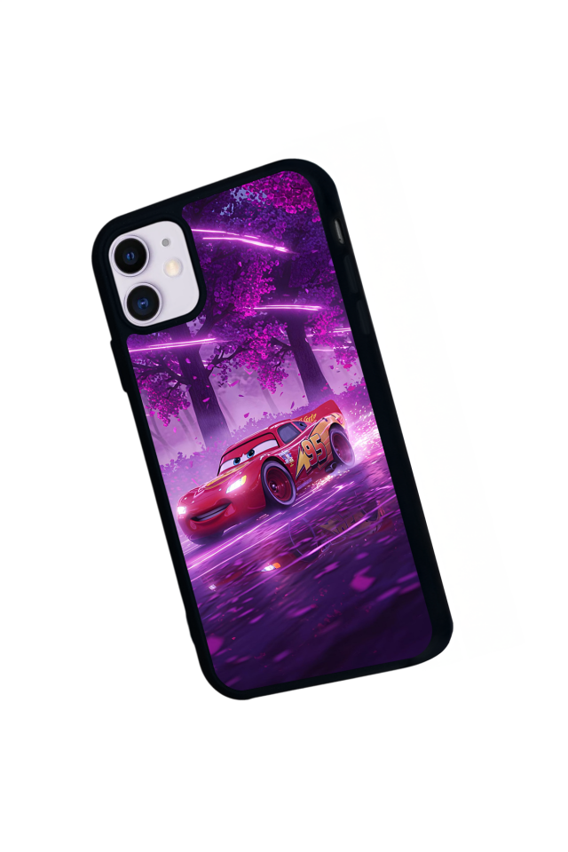 iPhone 11 Uyumlu Şimsek McQueen Tasarımlı Glossy Premium Kılıf