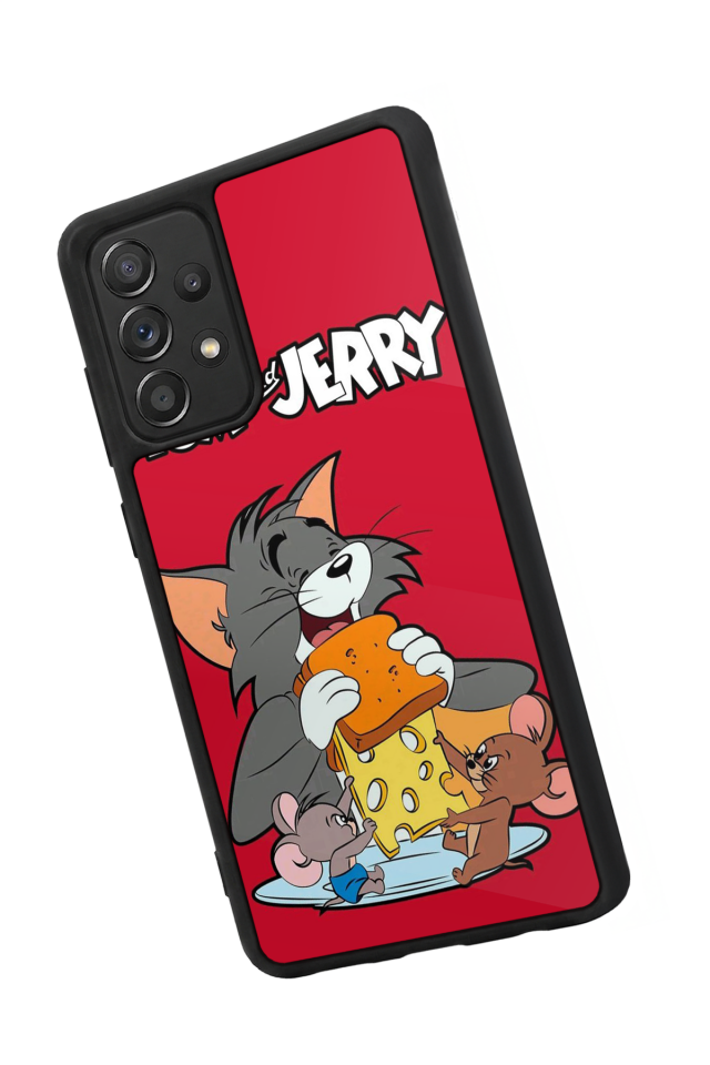 Samsung Galaxy A72 Uyumlu Tom And Jerry Tasarımlı Glossy Premium Kılıf