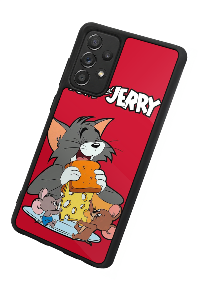 Samsung Galaxy A72 Uyumlu Tom And Jerry Tasarımlı Glossy Premium Kılıf