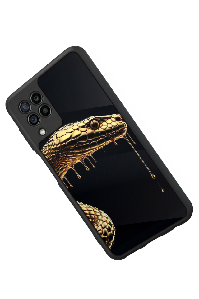 Samsung Galaxy M22 Uyumlu Yılan Tasarımlı Glossy Premium Kılıf