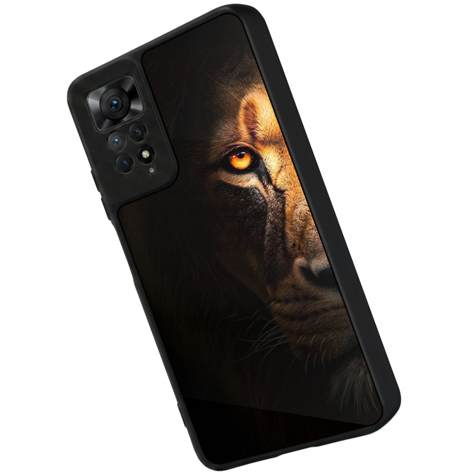 Xiaomi Redmi Note 11 Pro Uyumlu Aslan Tasarımlı Glossy Premium Kılıf