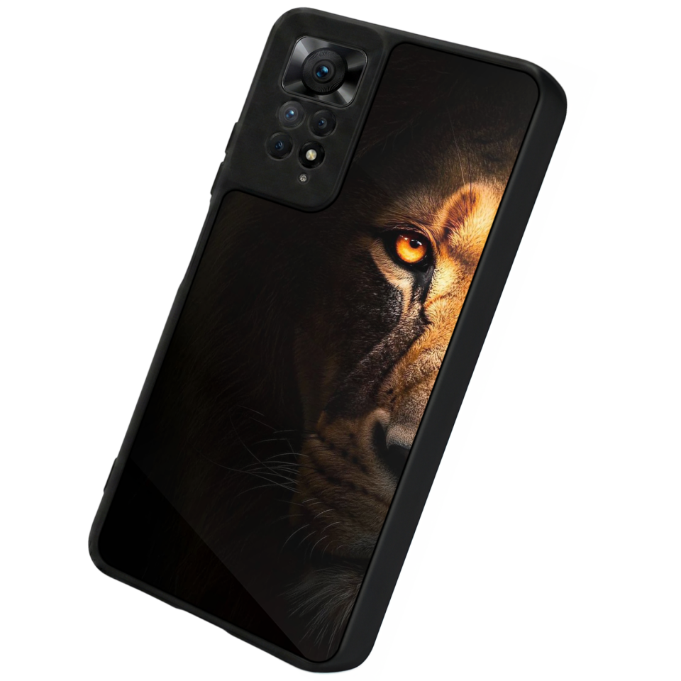 Xiaomi Redmi Note 11 Pro Uyumlu Aslan Tasarımlı Glossy Premium Kılıf